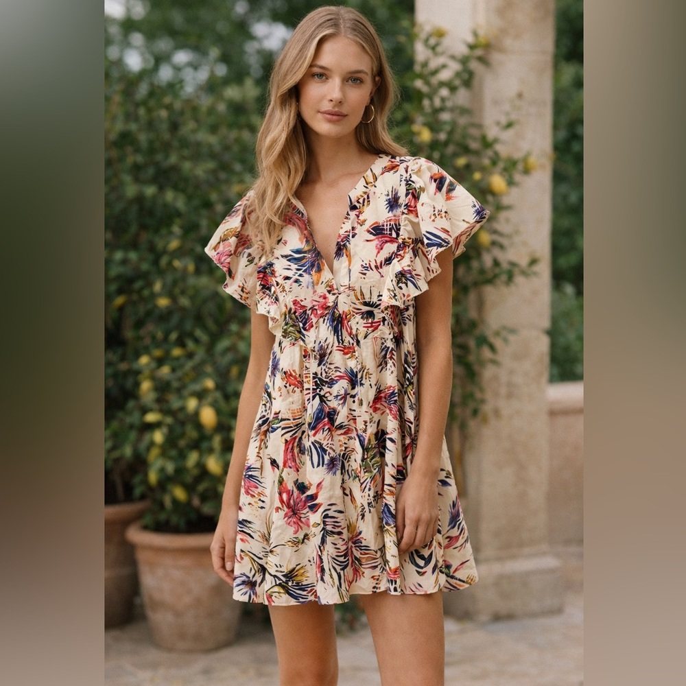 CHUFY Addi Mini Dress XS Organic Cotton Boho Chic Resort Lifestyle